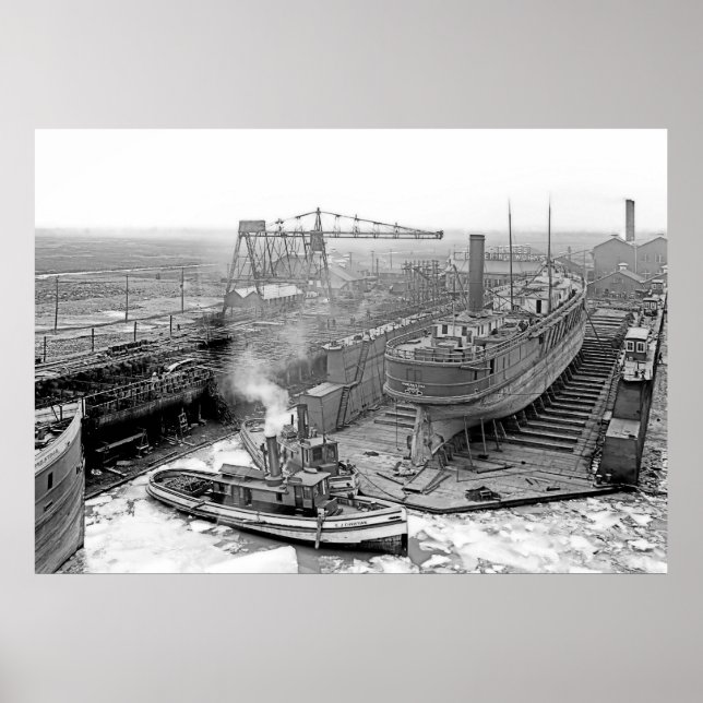 Poster Travaux d'ingénierie des Grands Lacs (Devant)