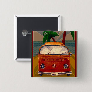 Poster:Travel California 2 Inch Square Button