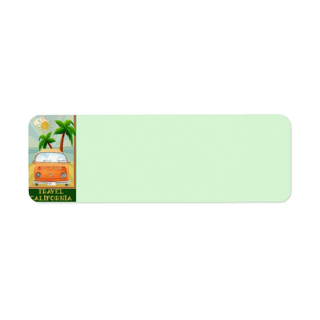 Poster : Travel California Adresse de retour Label (Devant)