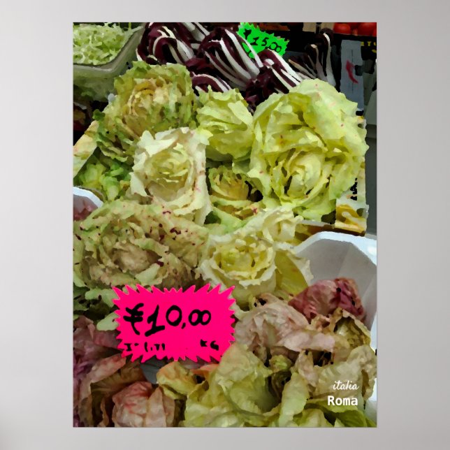 Poster Travel Italie - Rome, Marché des Agriculteurs (Devant)