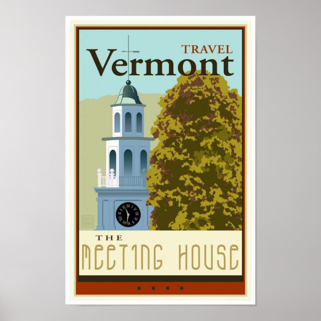 Poster Travel Vermont (Devant)