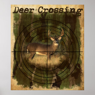 Poster Traversée de cerfs