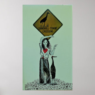 Poster Traversée de grues de Sandhill