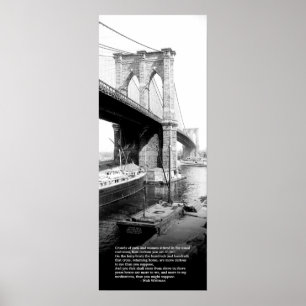Poster Traverser Brooklyn Ferry New York City Walt Whitma