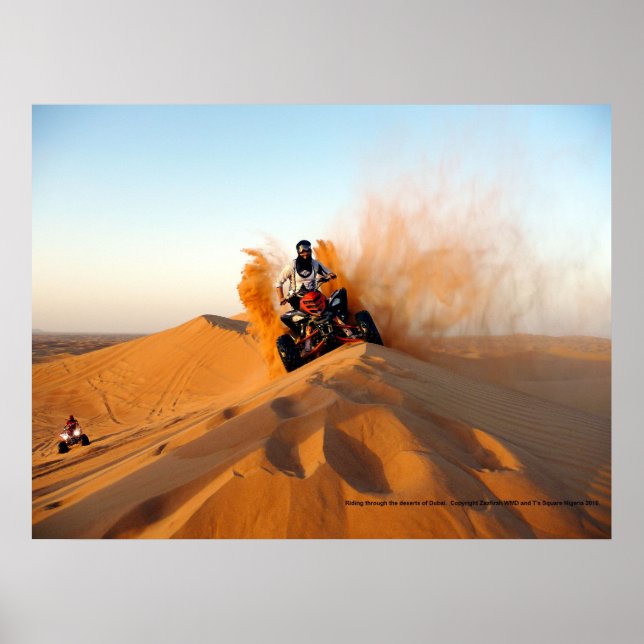 Poster Traverser les déserts de Dubaï (Devant)