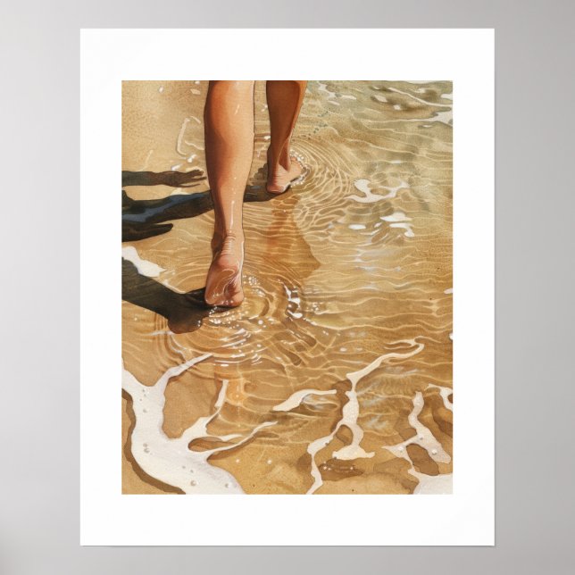 Poster traverser les vagues du rivage (Devant)