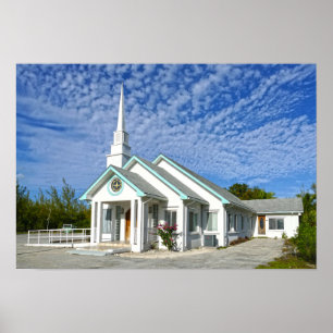 Poster Treasure Cay Church, Bahamas
