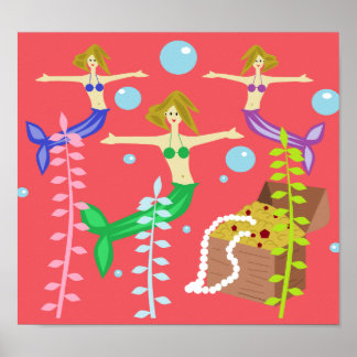Poster Treasure de Mermaids