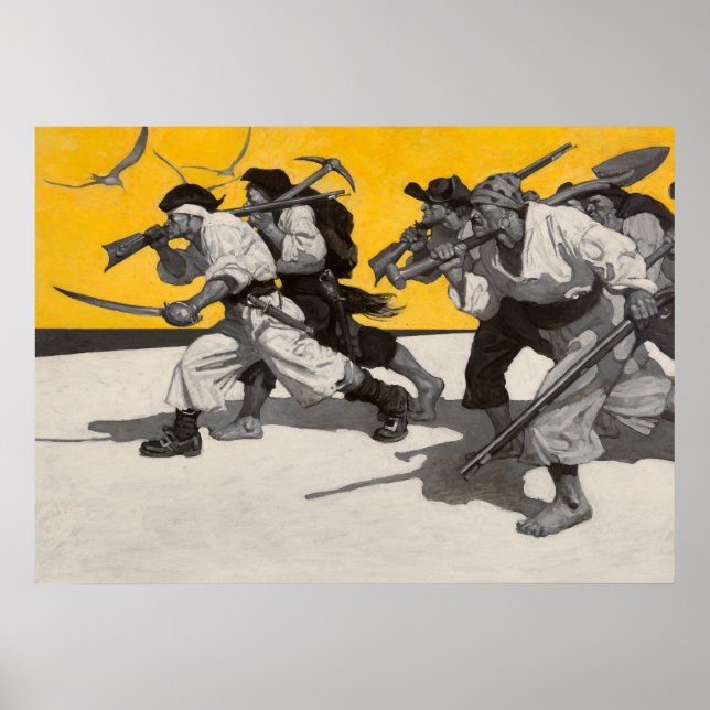 Poster Treasure Island, 1911 par Newell Convers Wyeth (Devant)