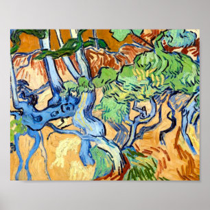 Poster Tree Roots (1890) Vincent Van Gogh botanical Art