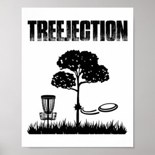 Poster Treejection Drôle de joueur de golf à disque Frisb