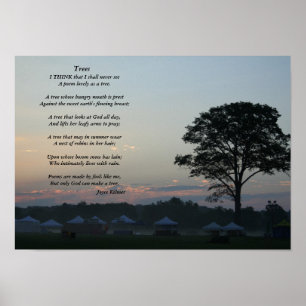 Poster Trees, un poème de Joyce Kilmer