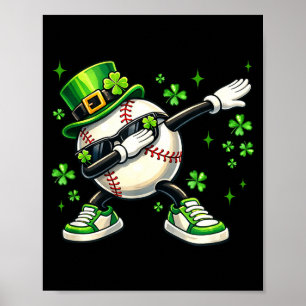 Poster Trèfle qui dabbe baseball jour de la saint patrick