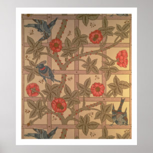 Poster 'Trellis' wallpaper design, 1864