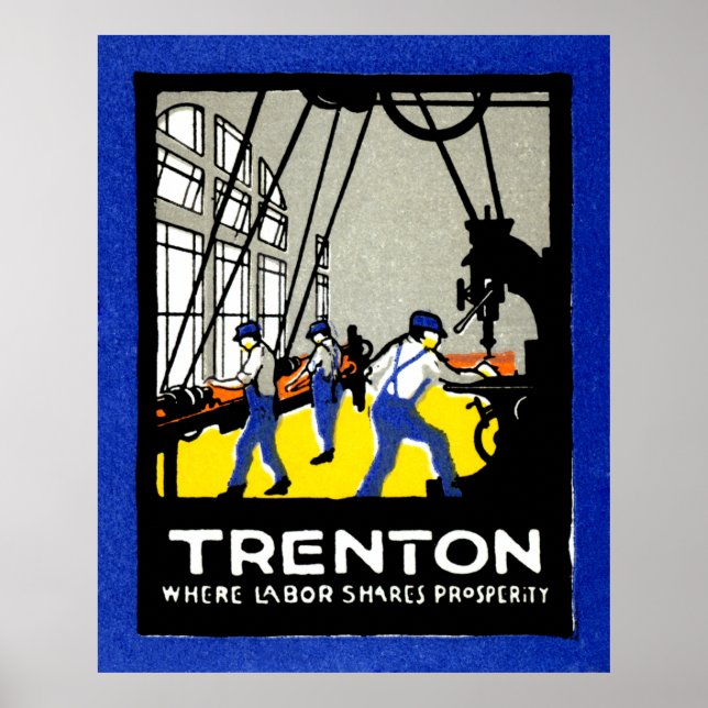 Poster Trenton Vintage New Jersey 1915 (Devant)