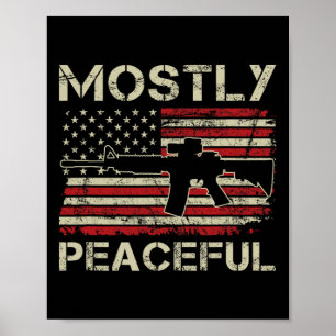 Poster Très Pacifique - 2e amendement Pro Armes Ar15 État