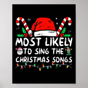 Poster Très Probable De Chanter Les Chansons De Noël Noël