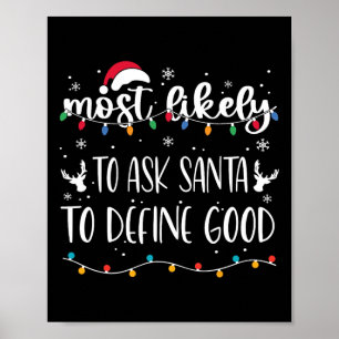 Poster Très Probable De Demander À Père Noël De Définir L