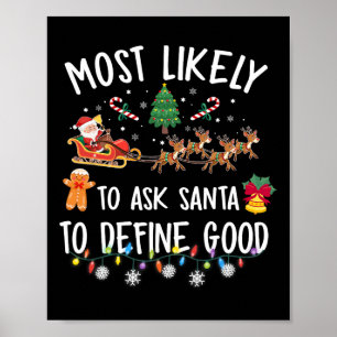 Poster Très Probable De Demander À Père Noël De Définir L