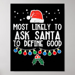 Poster Très Probable De Demander À Père Noël De Définir U