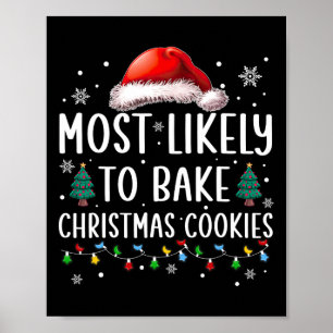 Poster Très Probable De Faire Cuire Des Cookies De Noël F