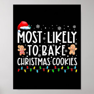 Poster Très Probable De Faire Cuire Des Cookies De Noël F