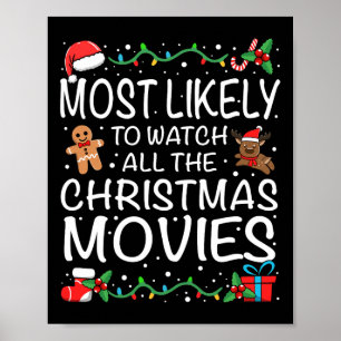 Poster Très Probable De Regarder Les Films De Noël Famill
