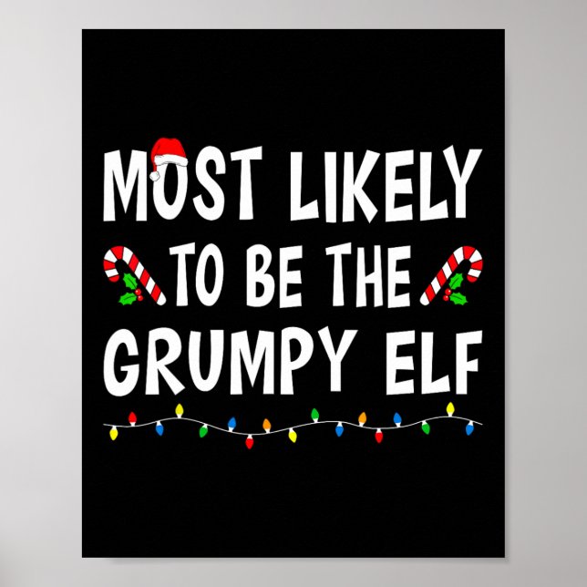 Poster Très Probable D'Être L'Elf Grumpy Xmas Famille Drô (Devant)
