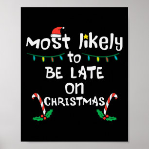 Poster Très Probablement Être En Retard Sur Noël Fantasti