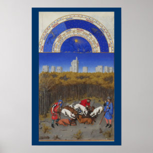 Poster Très Riches Heures - Décembre