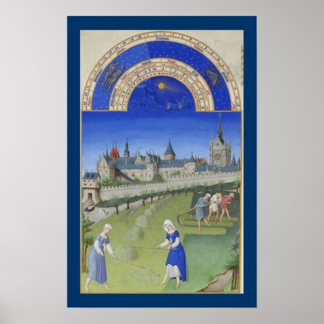 Poster Très Riches Heures - Juin (Devant)