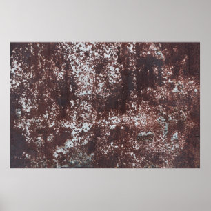 Poster Très vieux fer rouillé. Surface métallique texturé