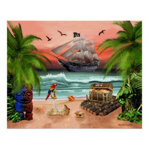 POSTER TRÉSOR DE PIRATES