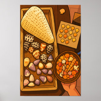 Poster Trésors sur la table