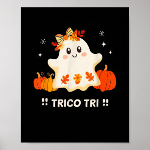Poster Tri Cute Halloween Éffrayant Mexicain Fantôme Span