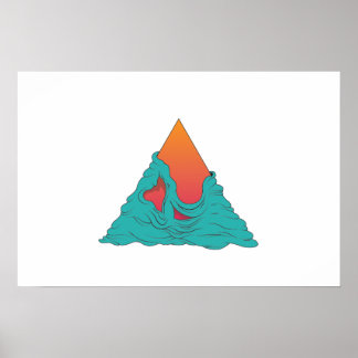 Poster Triangle de coucher de soleil Grime