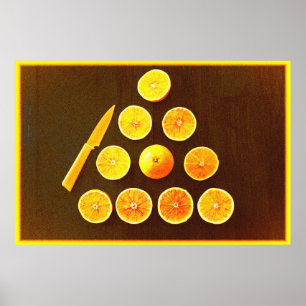Poster "Triangle de demi-oranges" jolie photo. Commandez 