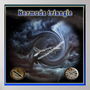 Poster triangle des Bermudes