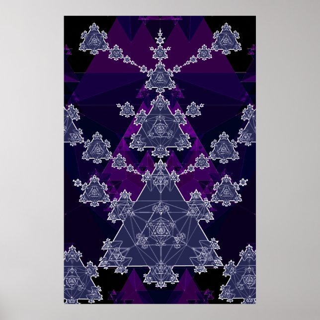 Poster: Triangle Fractal: Blueprint of Geometry Poster (Front)