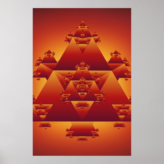 Poster: Triangle Fractal: Vector Artwork Poster (Front)
