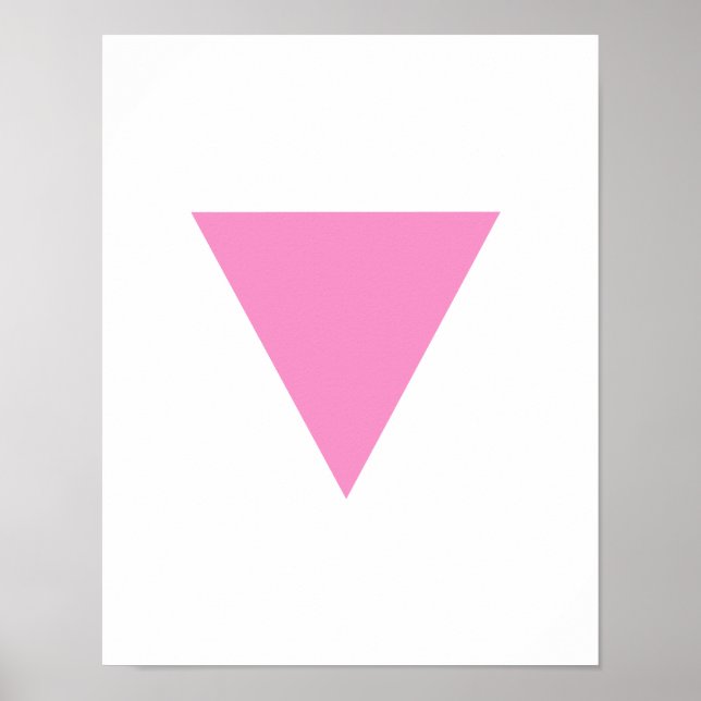 POSTER TRIANGLE ROSE (Devant)