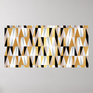 Poster triangles de conception scandinave sans couture mo