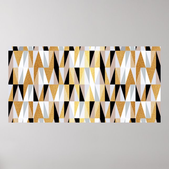 Poster triangles de conception scandinave sans couture mo (Devant)