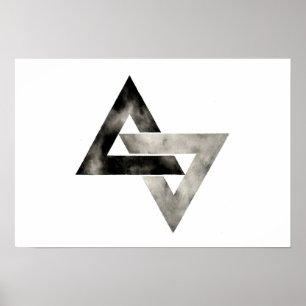 Poster Triangles doubles. Moderne. Minimal. Géométrique
