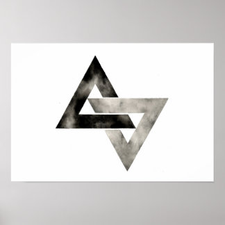 Poster Triangles doubles. Moderne. Minimal. Géométrique