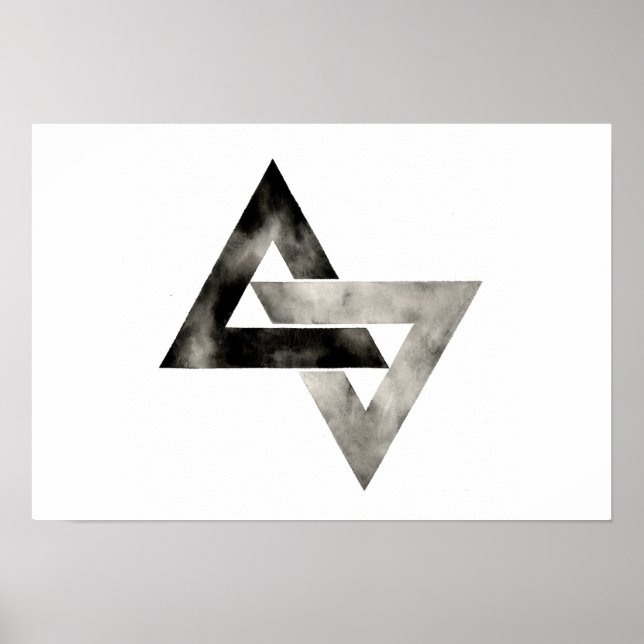 Poster Triangles doubles. Moderne. Minimal. Géométrique (Devant)
