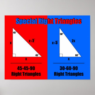 Poster Triangles droits spéciaux