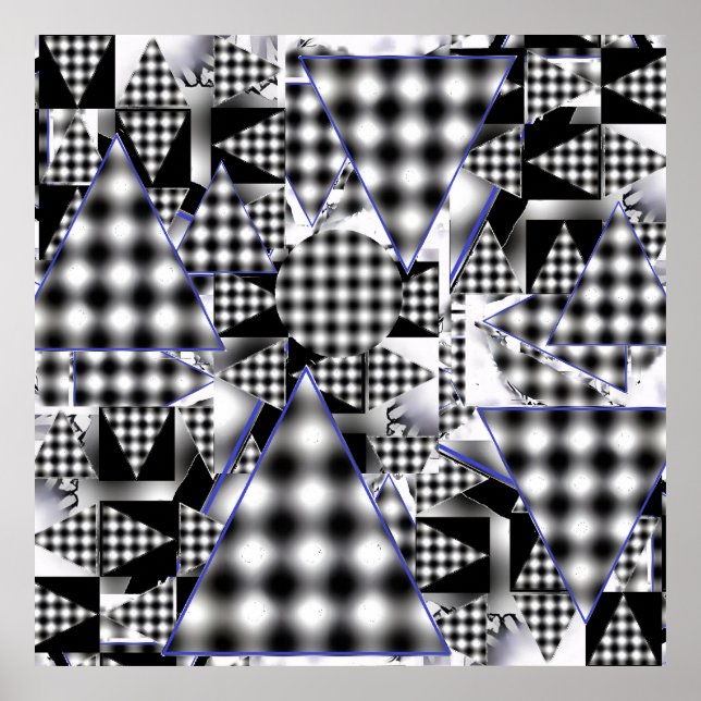 Poster Triangles Magiques Trois 2-D (Devant)