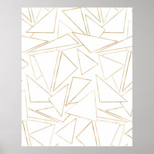 Poster Triangles minimalistes d'or