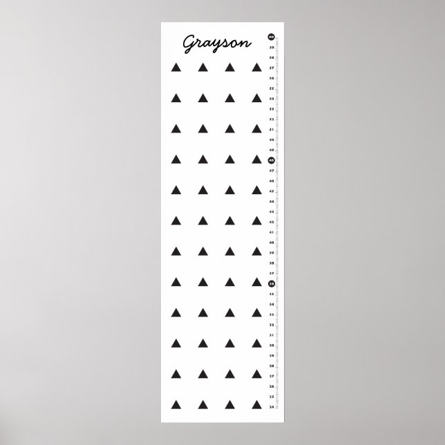 Poster Triangles noirs Enfants Carte de hauteur personnal (Devant)